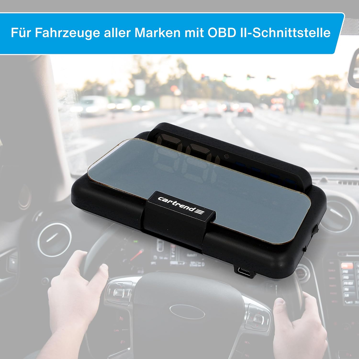 Head Up OBD2 & HUD Display Geschwindigkeitsmesser Auto Tachometer Wassertemperaturmesser Motordrehzahl, Preis-Leistungssieger, 12 V - Image 7