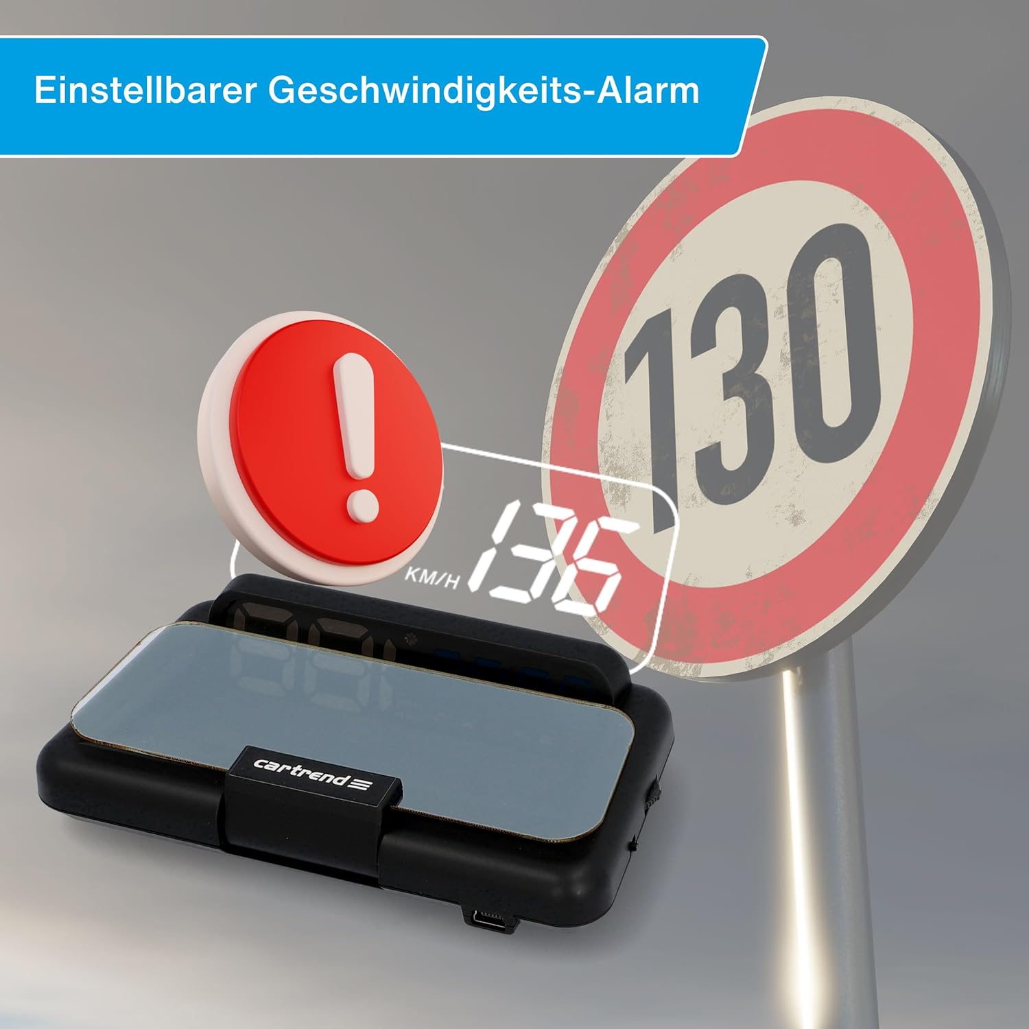 Head Up OBD2 & HUD Display Geschwindigkeitsmesser Auto Tachometer Wassertemperaturmesser Motordrehzahl, Preis-Leistungssieger, 12 V - Image 8